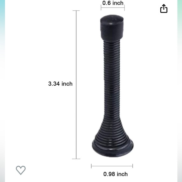 Stop Door Stopper Spring Door Stop 6 Piece with Safety Rubber Bumper w/ Screws - Picture 9 of 10